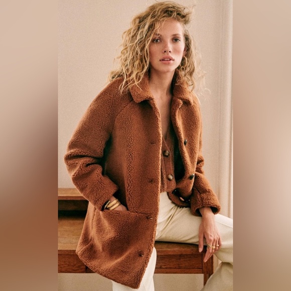 Sézane Isae Teddy Coat size 40 / US 8 - Picture 3 of 7